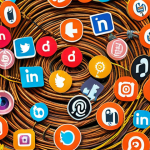 **Prompt:** A vibrant digital collage showcasing diverse social media icons (LinkedIn, Twitter, Instagram) interconnected with networking cables, symbolizing professional connections in the digital age. Turkish lira banknotes subtly integrated, representing business opportunities. Warm, inviting color palette.